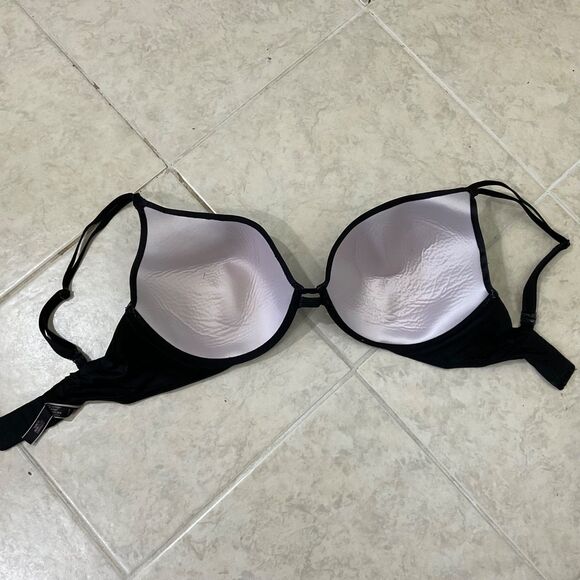 Victoria's Secret Bra Very Sexy Lightly Lined Plunge in Black Size 36DDD bling - Picture 7 of 7